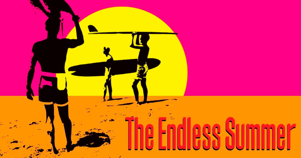 cartel de la pelicula de surf the endless summer