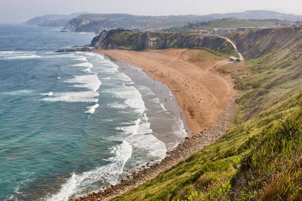playa la salvaje con olas para hacer surf en euskadi